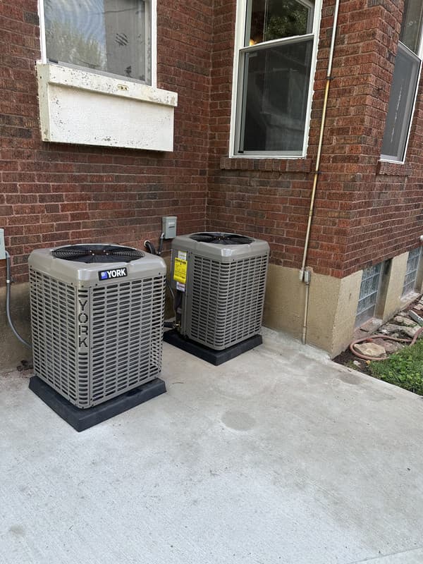 New air conditioning system installation in progress